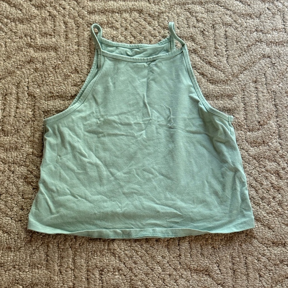 Torrid Green Sleeveless Crop Tank Top